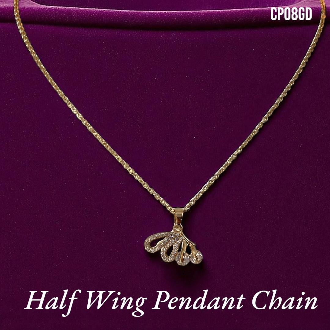 Half Wing Pendant Chain - Gold